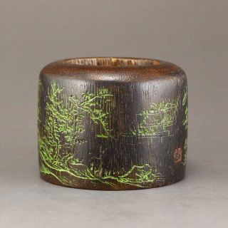 Chinese Chenxiang Wood Thumb Ring 4