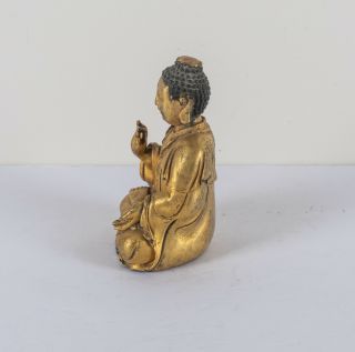 Chinese Antique/Vintage Gilt Bronze Figure Of Buddha,  1930 - 1960 2