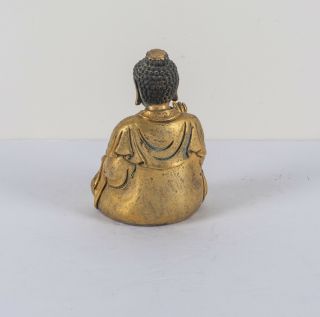 Chinese Antique/Vintage Gilt Bronze Figure Of Buddha,  1930 - 1960 3