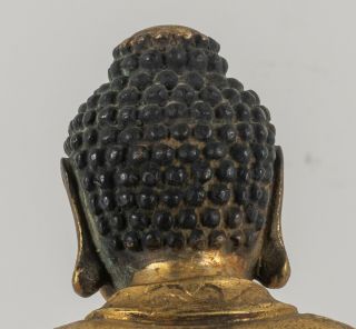 Chinese Antique/Vintage Gilt Bronze Figure Of Buddha,  1930 - 1960 8