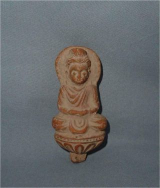 Antique Pakistan Top Ancient Gandhara Era Clay Votive Tablet Buddha Amithaba