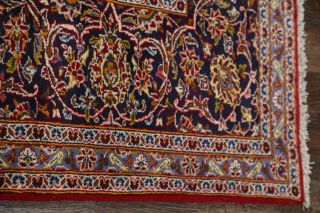 Vintage Handmade Floral Red 9x13 Kaashan Persian Oriental Hand - Knotted Area Rug 8