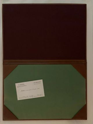 RARE Vintage L’HOTEL Leather Desk Pad & Blotter from Oscar Wilde’s Suite c.  1960 4