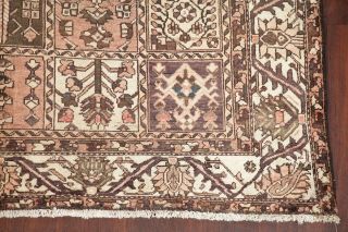 Vintage MUTED Garden Design PEACH Bakhtiari Oriental Area Rug Handmade 7x10 6