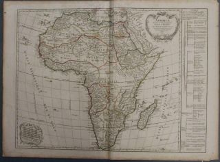 African Continent 1795 Robert De Vaugondy/delamarche Antique Copper Engravedmap