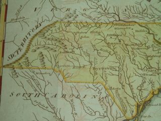 1795 Scott Map Colonial State of North Carolina - One of earliest state maps made 4