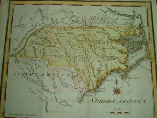 1795 Scott Map Colonial State of North Carolina - One of earliest state maps made 5