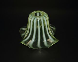 Arts And Crafts Vaseline,  (uranium) Glass Light Shade Circa 1890