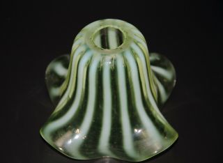 Arts and crafts Vaseline,  (Uranium) glass light shade circa 1890 2