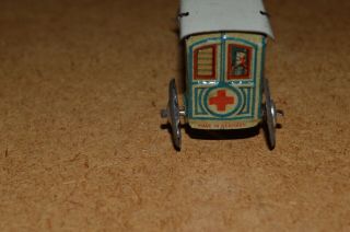 Vintage Pre War Tinplate Penny Toy Ambulance Car Made In Germany - Antique Zett 6
