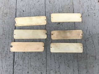 6 ANTIQUE VINTAGE VICTORIAN FLINT HORNER FURNITURE Co TAGS RJ Oak Mahogany ERA 3