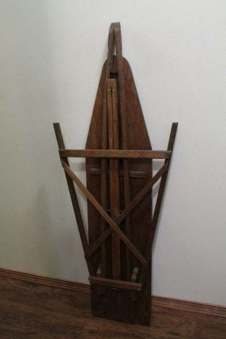 Ironing Iron Board Antique 1900 - 1949 Wood Solid Sturdy Primitive 3