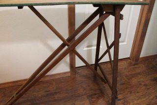 Ironing Iron Board Antique 1900 - 1949 Wood Solid Sturdy Primitive 8