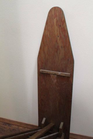 Ironing Iron Board Antique 1900 - 1949 Wood Solid Sturdy Primitive 9
