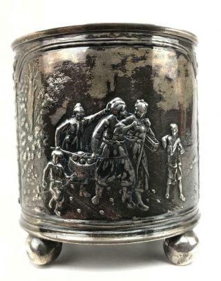 Antique PAVEL OVCHINNIKOV Imperial Russia 84 Silver Tankard Tea Glass Holder Cup 10