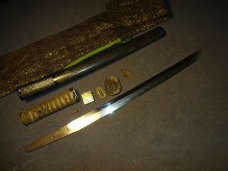 K01 Japanese sword wakizashi in mountings,  full polish, 12