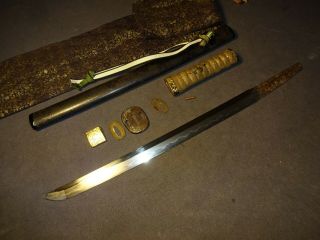 K01 Japanese sword wakizashi in mountings,  full polish, 2