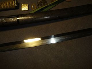 K01 Japanese sword wakizashi in mountings,  full polish, 7