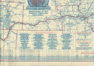 1924 National Old Trails Road Official Map Los Angeles to Washington Baltimore 5