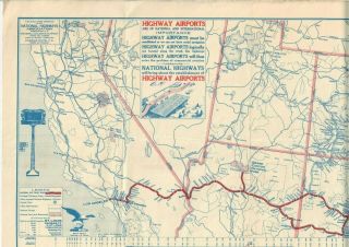 1924 National Old Trails Road Official Map Los Angeles to Washington Baltimore 7