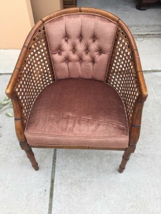 Brown Velvet Barrel - Back Chairs (two)