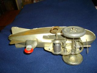 Rare Marx Sky Bird Mechanical Zeppelin Wind - Up Toy Dirigible Vintage No Rust