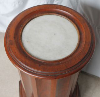 Antique Victorian Marble top Pedestal Stand - hidden compartment 2