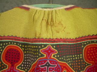 Authentic Old Kuna Indian Mola Blouse Panama MERITO VIRTUTI Design Textile 4