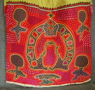 Authentic Old Kuna Indian Mola Blouse Panama MERITO VIRTUTI Design Textile 6