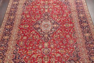 VINTAGE Traditional Floral Oriental Area RUG Hand - Knotted Wool LARGE Carpet 9x14 4
