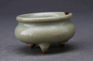 Chinese Ming Dynasty Celadon Incense Burner Censor W 7.  3[cm] Song Qing 2