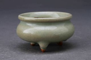 Chinese Ming Dynasty Celadon Incense Burner Censor W 7.  3[cm] Song Qing 3