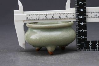 Chinese Ming Dynasty Celadon Incense Burner Censor W 7.  3[cm] Song Qing 9