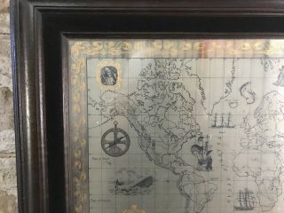 Franklin Royal Geographical Society Sterling Silver Map Framed 1976 3
