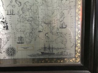 Franklin Royal Geographical Society Sterling Silver Map Framed 1976 5