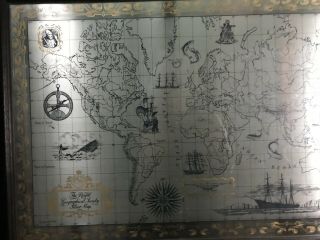 Franklin Royal Geographical Society Sterling Silver Map Framed 1976 7