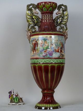 Vase Ceramic Barbotine France 1800 Xix S Massier Jones Sarreguemines Minton Deco