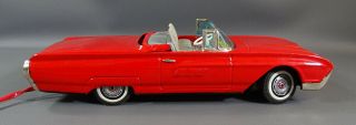 ' 60 Japan Tin Toy Ford Thunderbird Cragstan Convertible Car Model Remote Box 4