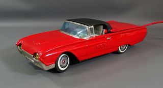 ' 60 Japan Tin Toy Ford Thunderbird Cragstan Convertible Car Model Remote Box 6