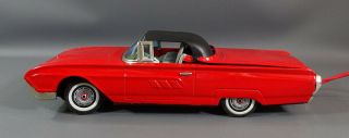 ' 60 Japan Tin Toy Ford Thunderbird Cragstan Convertible Car Model Remote Box 7