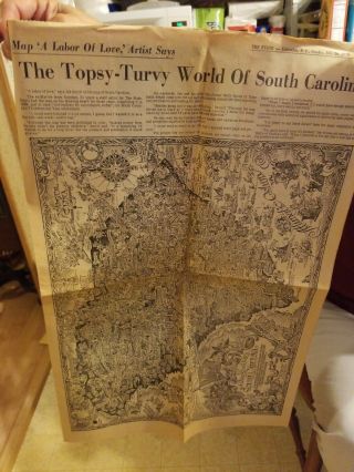 Antique south carolina map 4