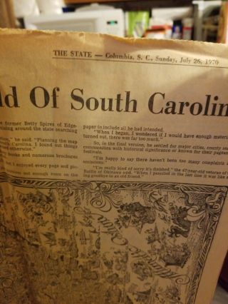 Antique south carolina map 5