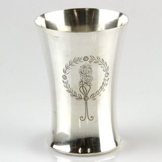 Dutch Antique Silver Wine Cup Beaker Netherlands 1911