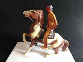 Vintage 1950 ' s Hartland TONTO,  HORSE & SADDLE Model Figures 2