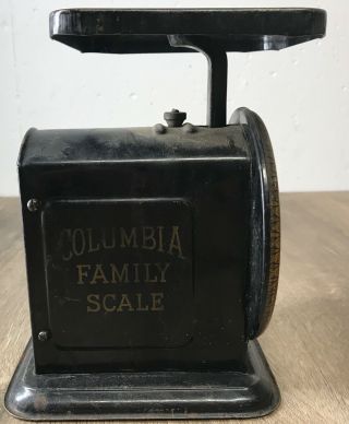 Columbia Family Scale 24 Pounds Antique Shabby Rustic Kitchen Display 1900 ' s 7