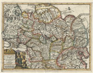 1728 Van Der Aa And Map Of Asia Or Tartary