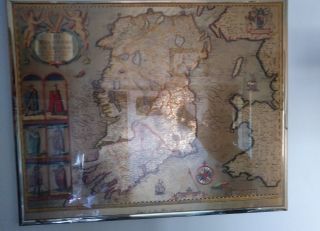 The Kingdom Of Ireland By Joan Bleau 1635 - 62 Metalic Framed Map