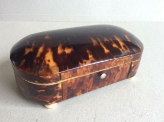 Antique Faux Tortoiseshell Box Caddy 19th Century Casket No.  2