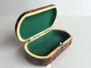 Antique Faux Tortoiseshell Box Caddy 19th Century Casket No.  2 6