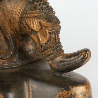 Antique Chinese Gilt Copper Figure Guan Yu 8